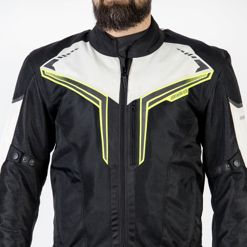 Ozone Flow must-hall-fluo kollane mootorratta jope allahindlus