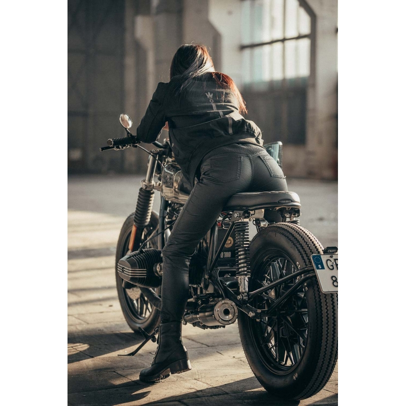 Dámské jeansy na motorku PANDO MOTO Lorica Kev 02 černé výprodej