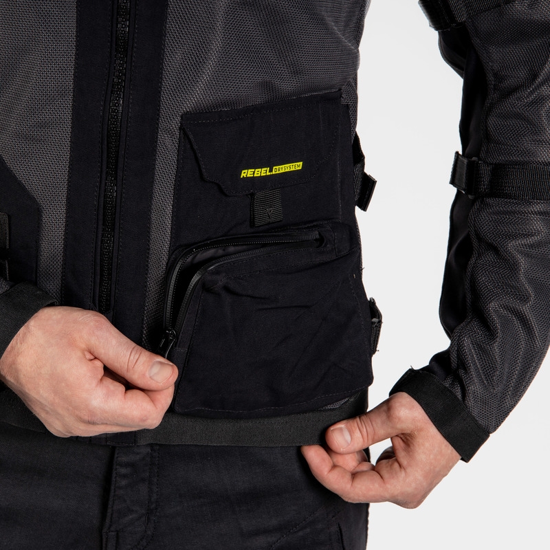 Mootorratta jakk Rebelhorn Brutale must-fluo kollane