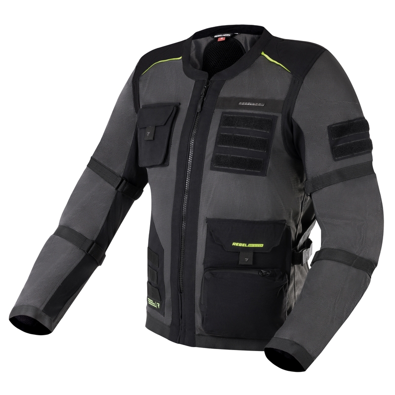 Mootorratta jakk Rebelhorn Brutale must-fluo kollane