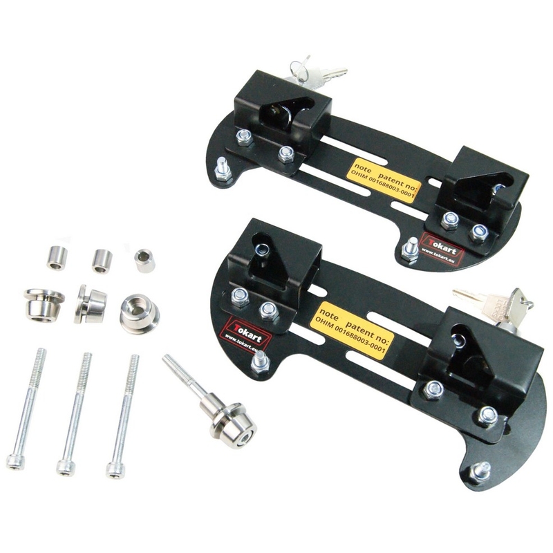 Držáky bočních brašen Tokart se zámkem - 265 mm