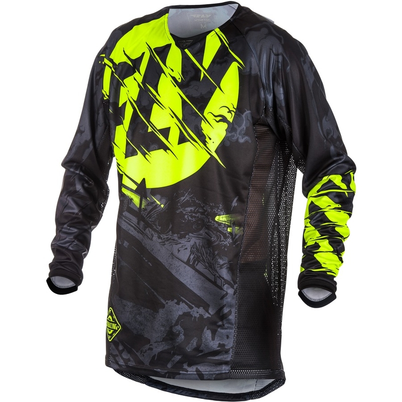 Motokrosový dres FLY Racing Kinetic OUTLAW 2018 - USA černo-fluo žlutý