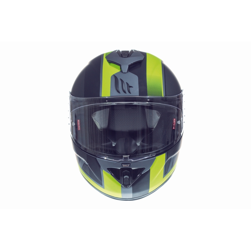 Integrální přilba na motorku MT Rapide Overtake černá matná-fluo žlutá