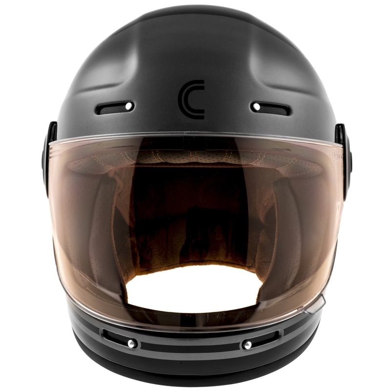 Integrální přilba na motorku Cassida Fibre Super Hooligan černo-šedá
