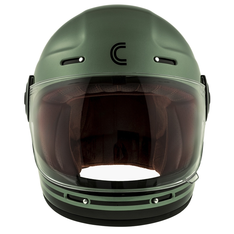 Cassida Fibre Super Hooligan must-roheline integreeritud mootorratta kiiver allahindlus