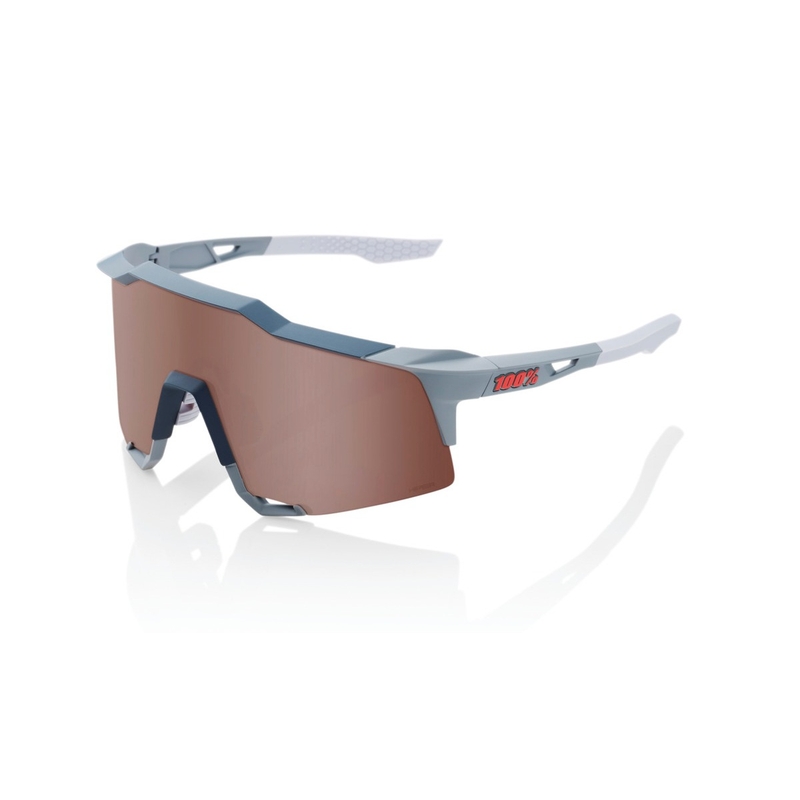 100% SPEEDCRAFT Soft Tact Stone Grey päikeseprillid (HIPER hõbedane klaas)