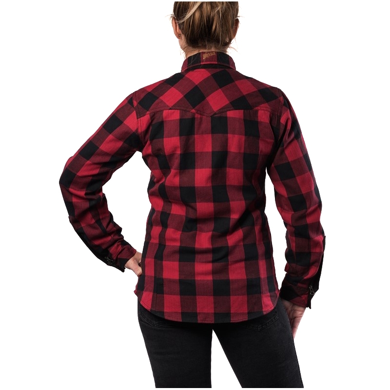 Naiste mootorratta särk BROGER Alaska must-punane allahindlus