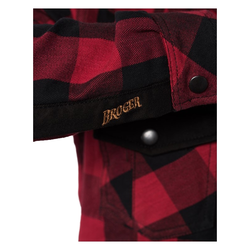 Naiste mootorratta särk BROGER Alaska must-punane allahindlus