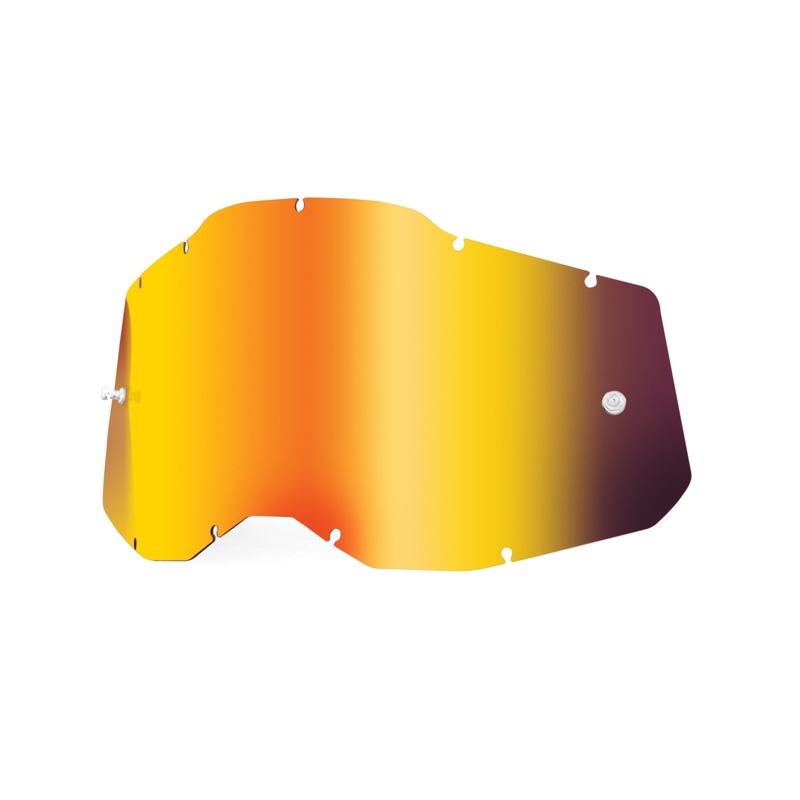Plexi 100% Racecraft 2/Accuri 2/Strata 2 punane peegel (Anti-fog)