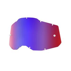 Plexi 100% Racecraft 2/Accuri 2/Strata 2 sinine/punane peegel (Anti-fog)