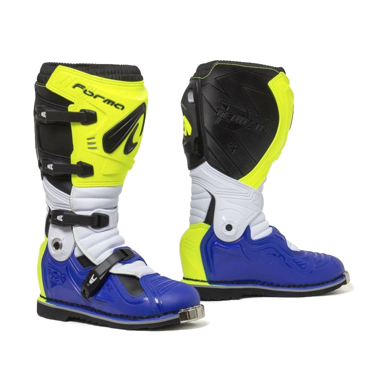 Forma Terrain Evolution TX fluo kollane-valge-sinine mootorrattasaapad