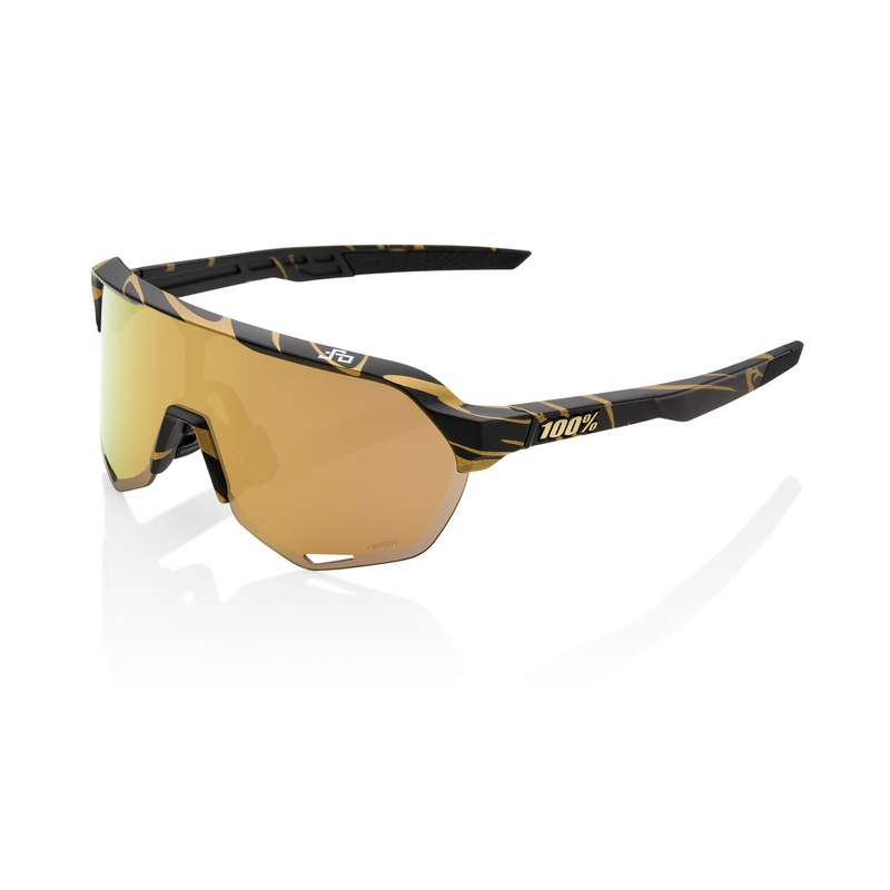 Päikeseprillid 100% S2 Peter Sagan LE Metallic Golg Flake must-kuldne (HIPER kuldne klaas)