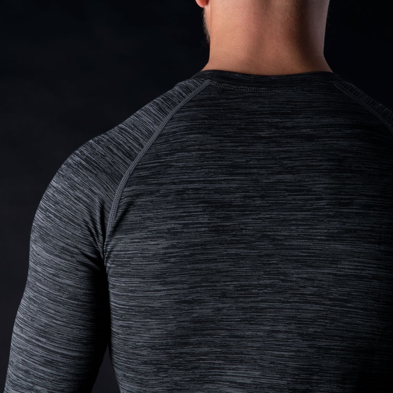 Oxford Advanced Base Layer Black-Grey Thermal T-särk - pikkade varrukatega