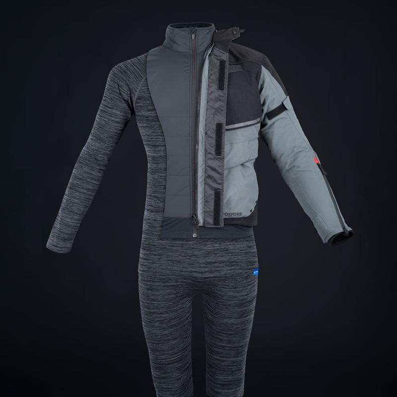 Oxford Advanced Base Layer Black-Grey Thermal T-särk - pikkade varrukatega
