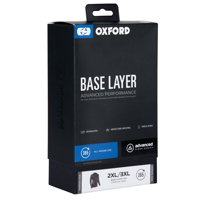 Oxford Advanced Base Layer Black-Grey Thermal T-särk - pikkade varrukatega
