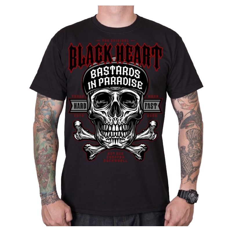 Meeste T-särk Black Heart Bastard In Paradise must