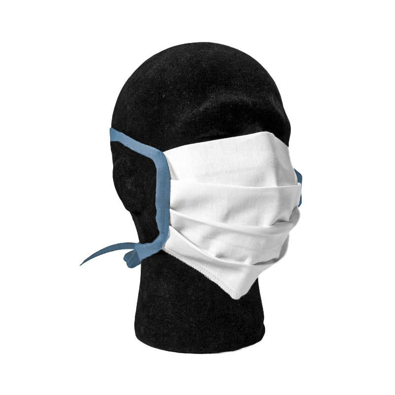 Puuvillane drape valge-sinine