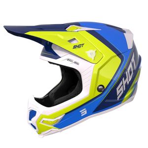 Motokrossi kiiver Shot Core Fast sinine-valge-fluo kollane allahindlus