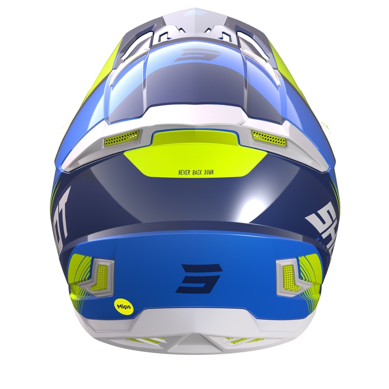 Motokrossi kiiver Shot Core Fast sinine-valge-fluo kollane allahindlus