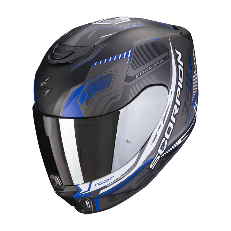 Integrální přilba na motorku Scorpion EXO-391 Haut černo-stříbrno-modrá