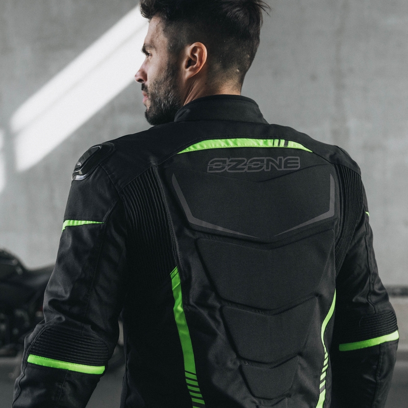 Ozone Pulse must-fluo kollane mootorratta jope