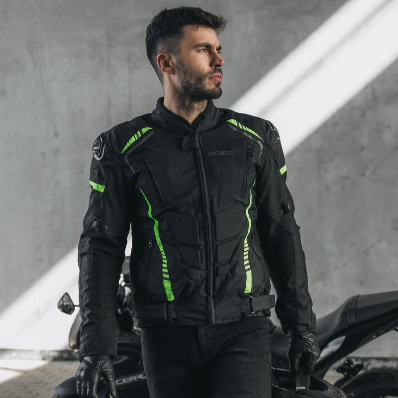 Ozone Pulse must-fluo kollane mootorratta jope