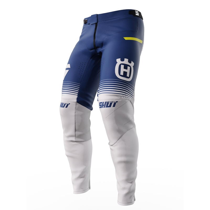 Motokrossi püksid Shot Aerolite Husqvarna LE valge-sinine allahindlus