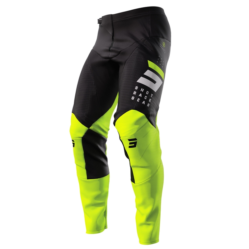 Motokrossi püksid Shot Contact Camo 2.0 must-fluo kollane allahindlus