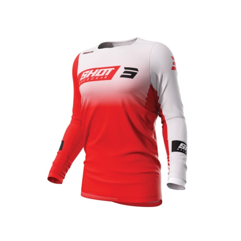 Motokross trikot Shot Contact Scope punane ja valge allahindlus