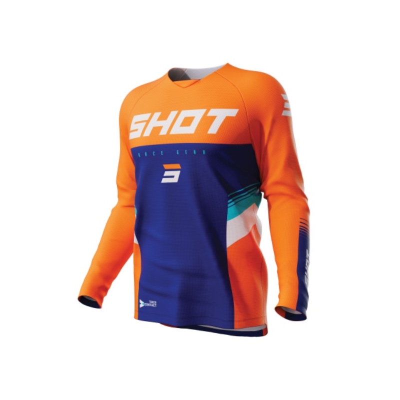 Motokross trikoo Shot Contact Tracer sini-oranž allahindlus