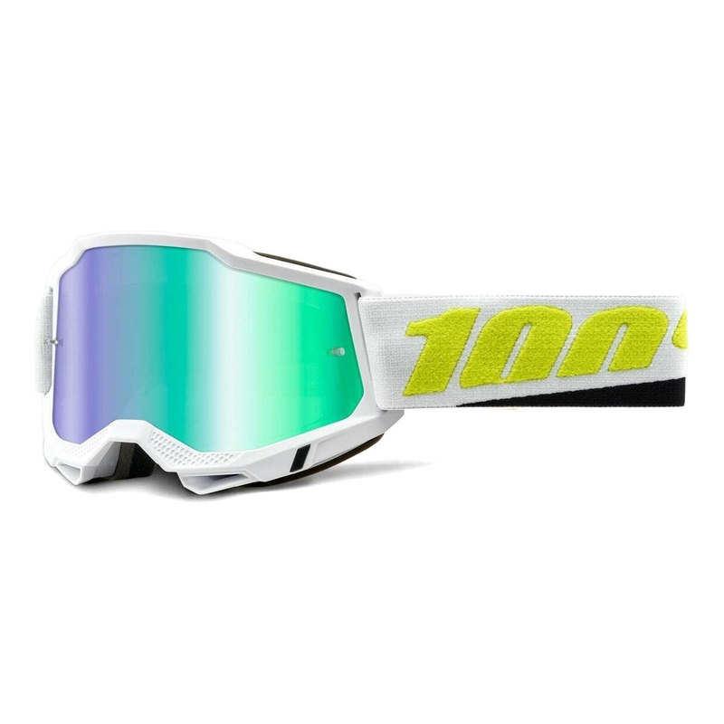 Mootorrattaprillid 100% ACCURI 2 Payeto must-kollane-valge (roheline plexi)