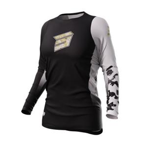 Naiste motokrossitrikoo Shot Contact Shelly 2.0 must-valge-pruun allahindlus