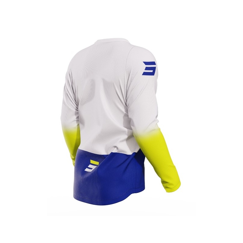 Motokrosový dres Shot Devo Reflex modro-bílo-fluo žlutý výprodej