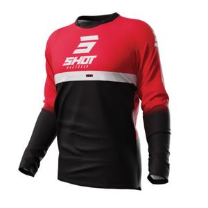 Motokrossitrikoo Shot Devo Reflex must-punane allahindlus