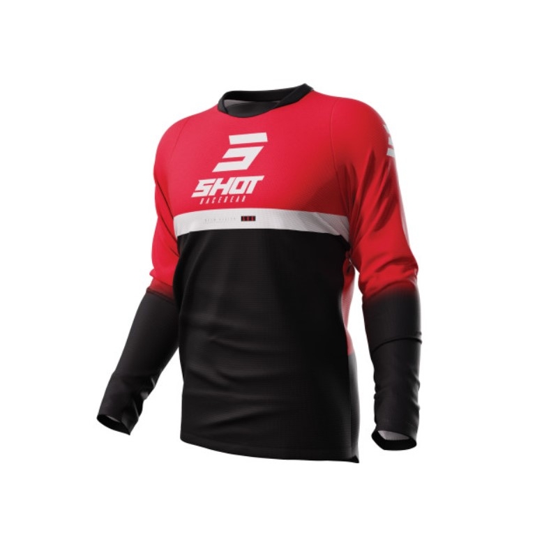 Motokrossitrikoo Shot Devo Reflex must-punane allahindlus