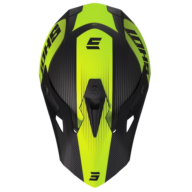 Motokrosová přilba Shot Pulse Line šedo-fluo žlutá