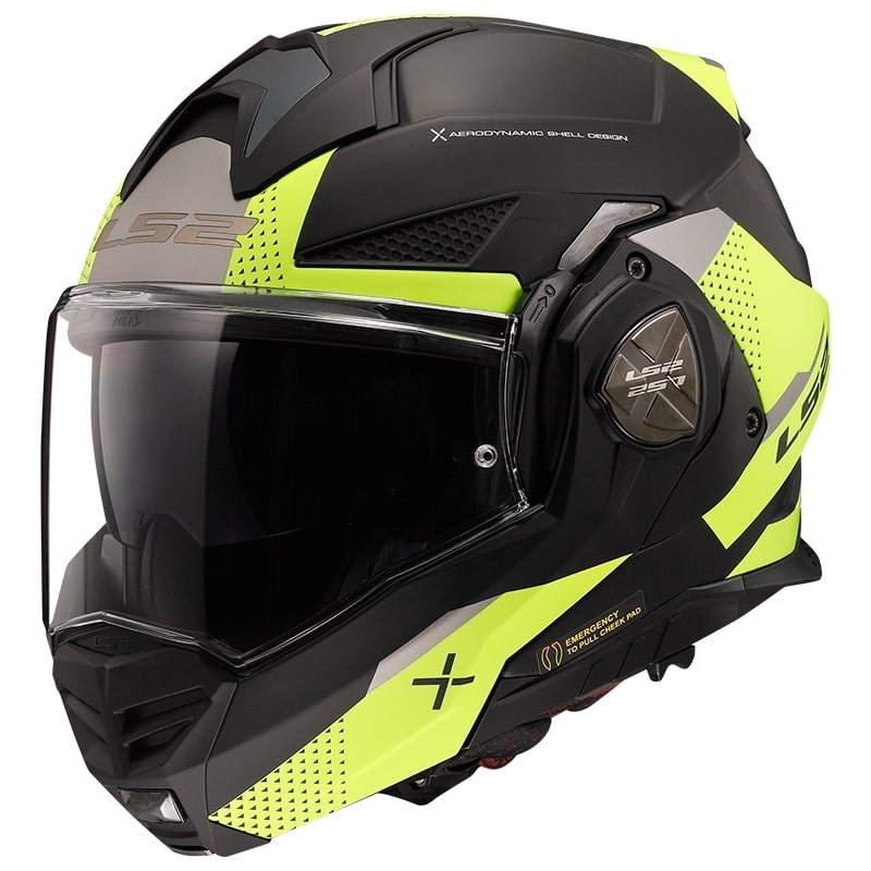 LS2 FF901 Advant X Oblivion must-fluokollane mootorratta kiiver.