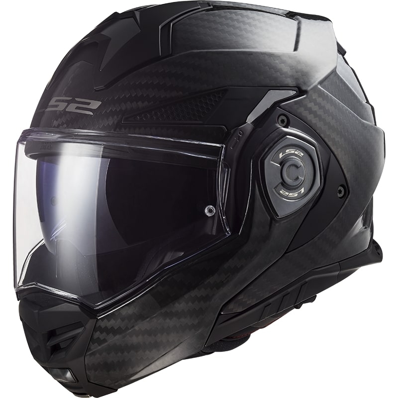 LS2 FF901 Advant X Solid Carbon Black kokkupandav mootorratta kiiver