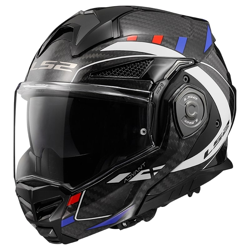LS2 FF901 Advant X C Future must-valge-sinine mootorratta kiiver.