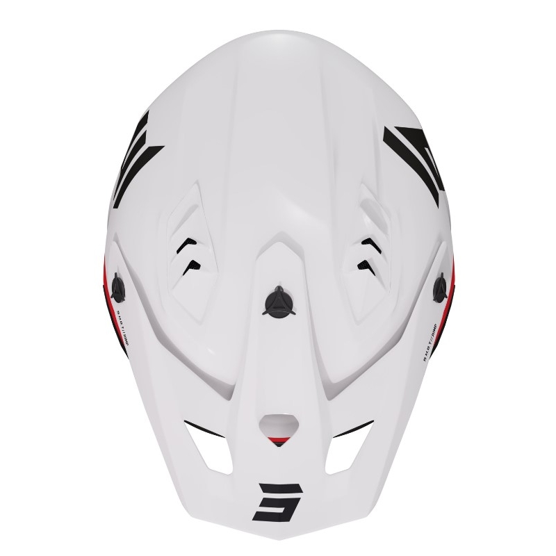 Mootorratta kiiver Shot Jump Tricks must-punane-valge