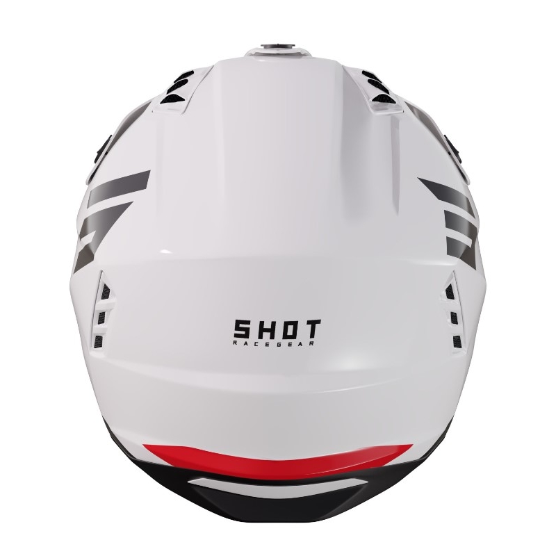 Mootorratta kiiver Shot Jump Tricks must-punane-valge