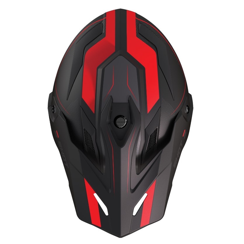 Enduro kiiver Shot Trek Rally must-punane