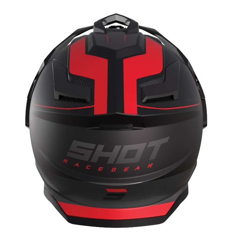 Enduro kiiver Shot Trek Rally must-punane