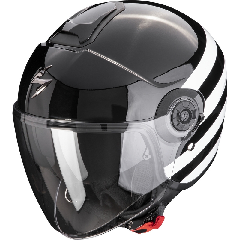 Avatud kiiver Scorpion EXO-CITY II Bee must ja valge allahindlus