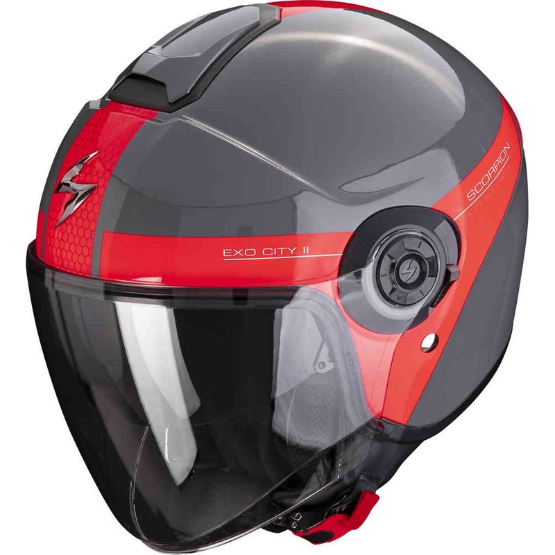 Avatud kiiver Scorpion EXO-CITY II Short hall-punane