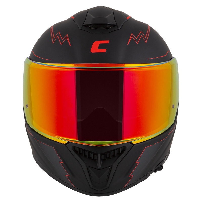 Cassida Integral GT 2.1 Flash Black-Red-Grey mootorratta kiiver