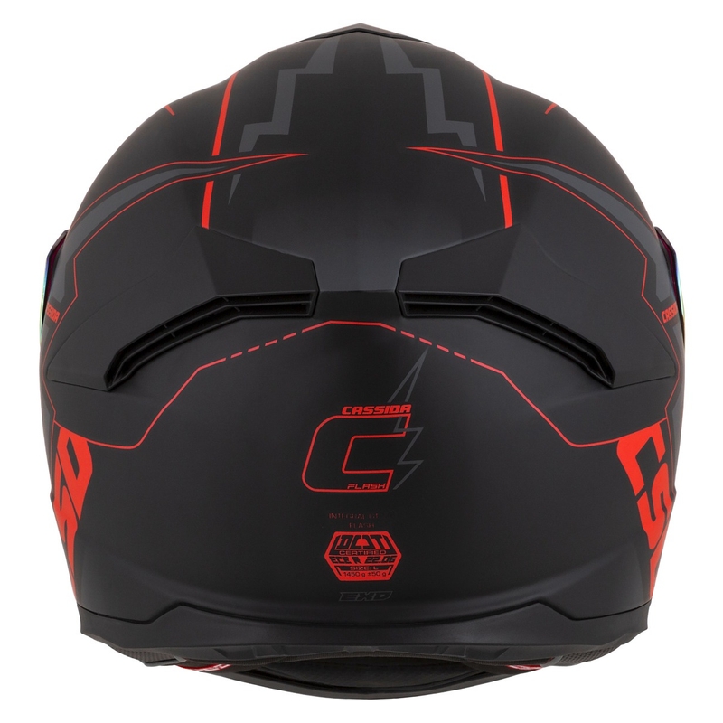 Cassida Integral GT 2.1 Flash Black-Red-Grey mootorratta kiiver
