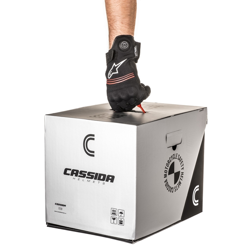 Cassida Integral GT 2.1 Flash Black-Red-Grey mootorratta kiiver