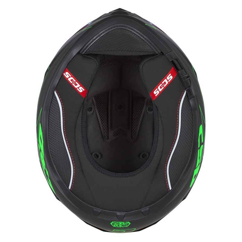 Integral mootorratta kiiver Cassida Integral GT 2.1 Flash must-fluo roheline-hall