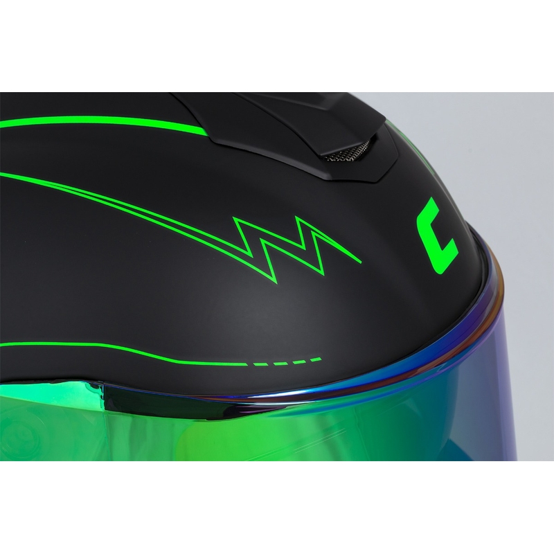 Integral mootorratta kiiver Cassida Integral GT 2.1 Flash must-fluo roheline-hall